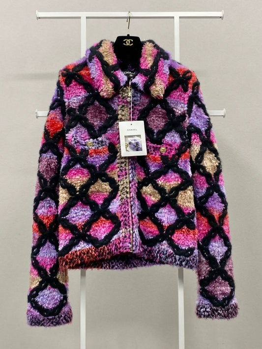 Chanel 20N black & Multicolor velvet jacket
