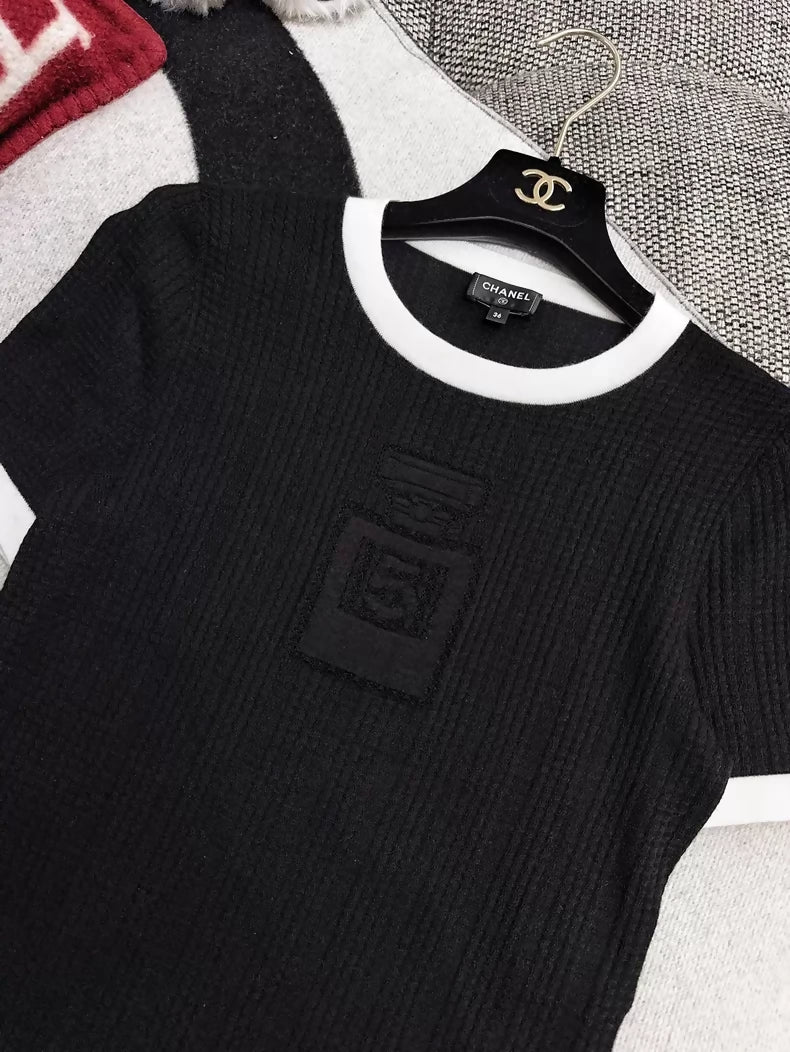 Chanel 24C black t-shirt top