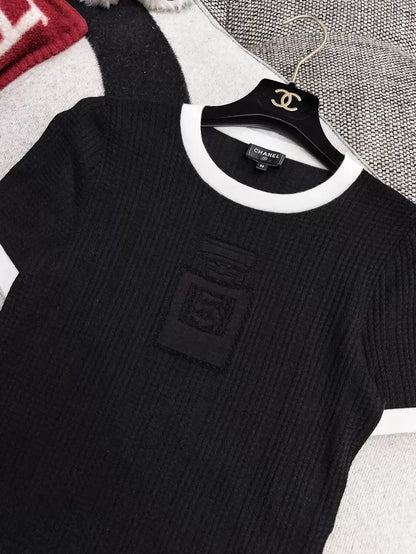 Chanel 24C black t-shirt top