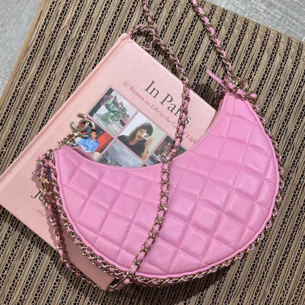 さくらんぼ様　3点　CHANEL Chanel 23P Sakura Pink Hobo Moon Bag in Lambskin – Chip Model