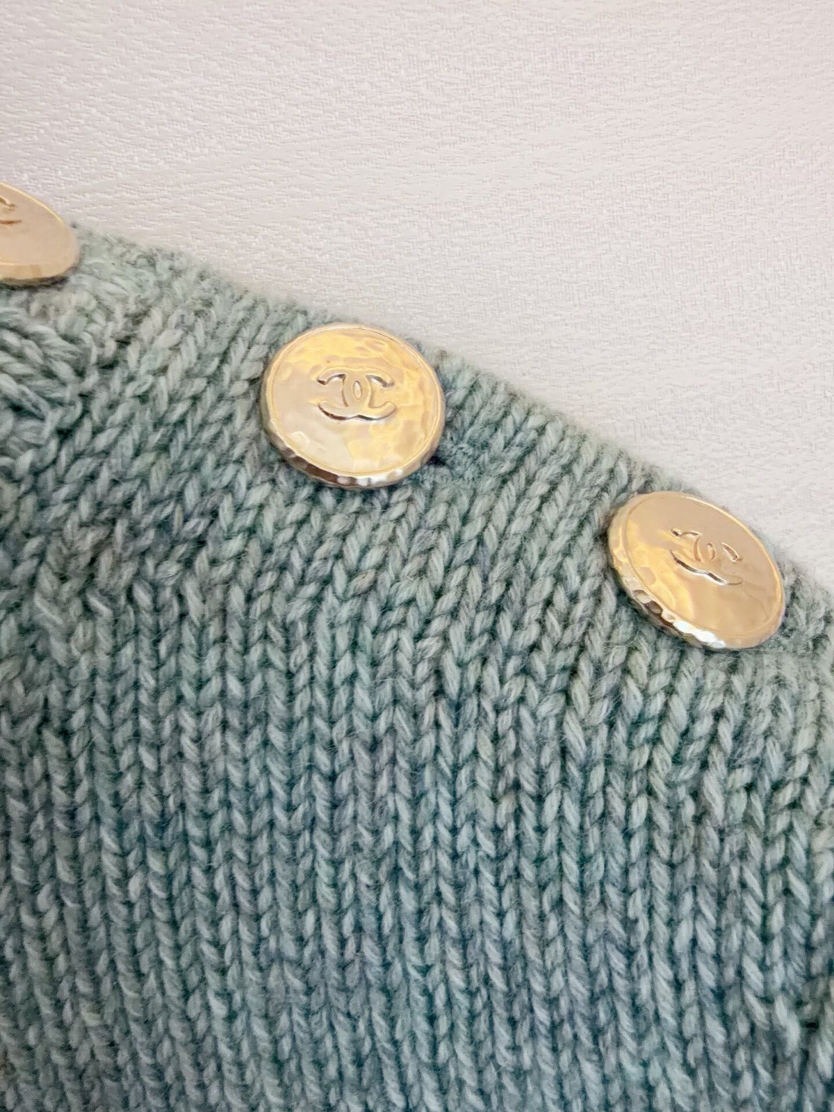 Chanel 24K blue knit sweater