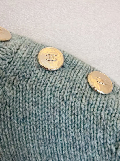 Chanel 24K blue knit sweater