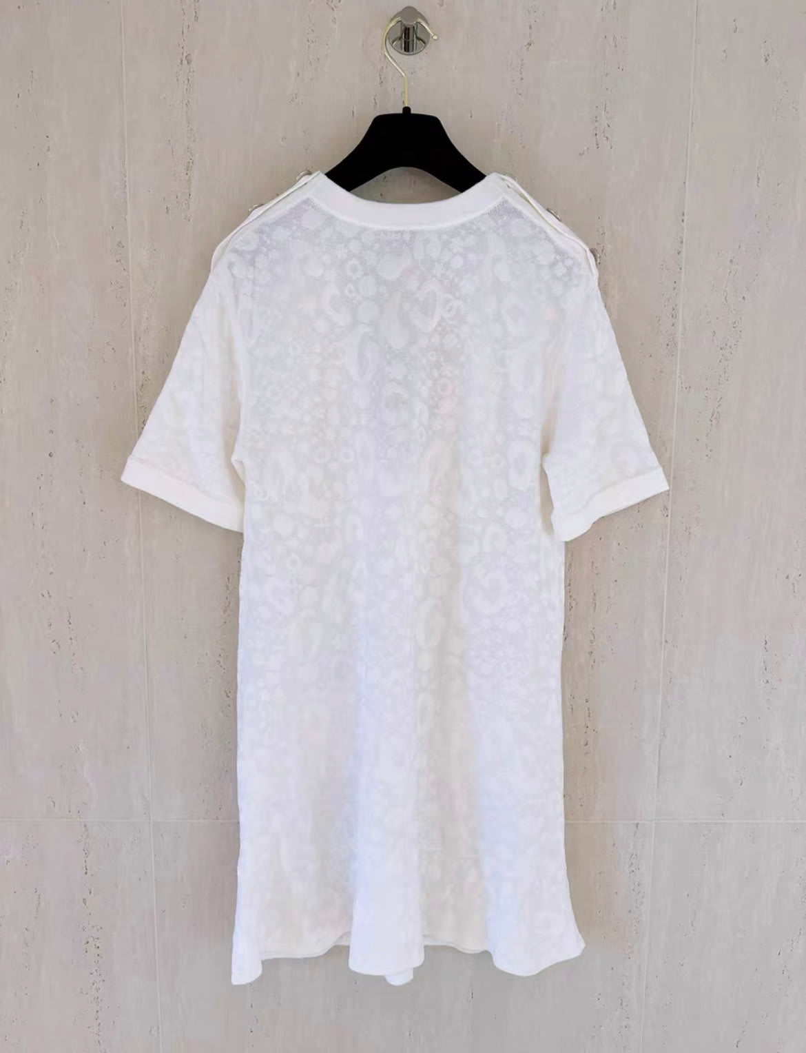 Chanel 23A white V-neck dress