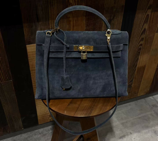 Hermes vintage Kelly 32 doblis blue