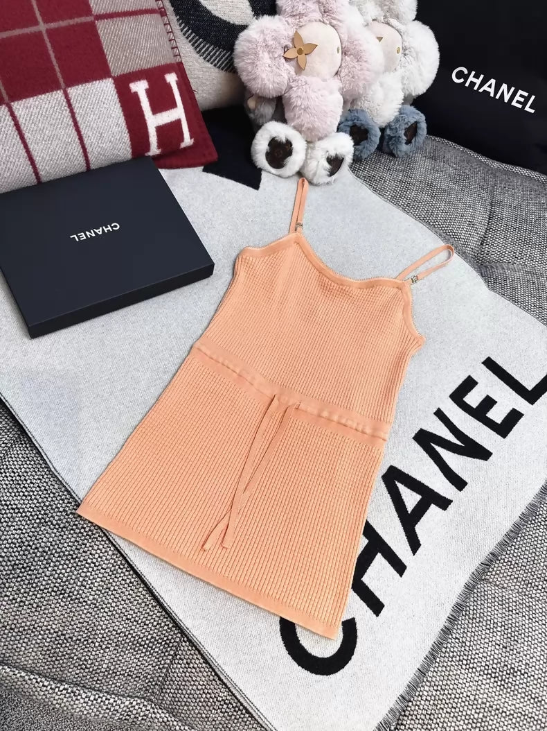 Chanel 24A orange knit top