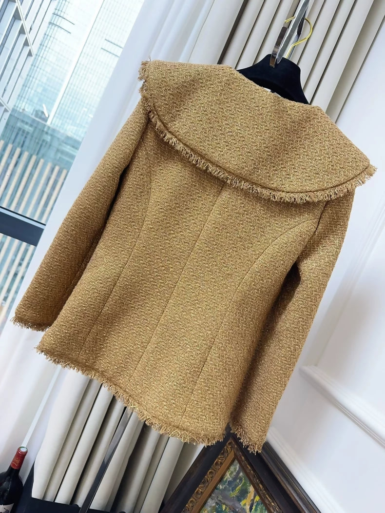 Chanel 19A Gold tweed jacket