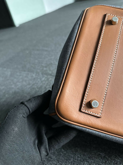 Hermes Birkin shoulder denim
