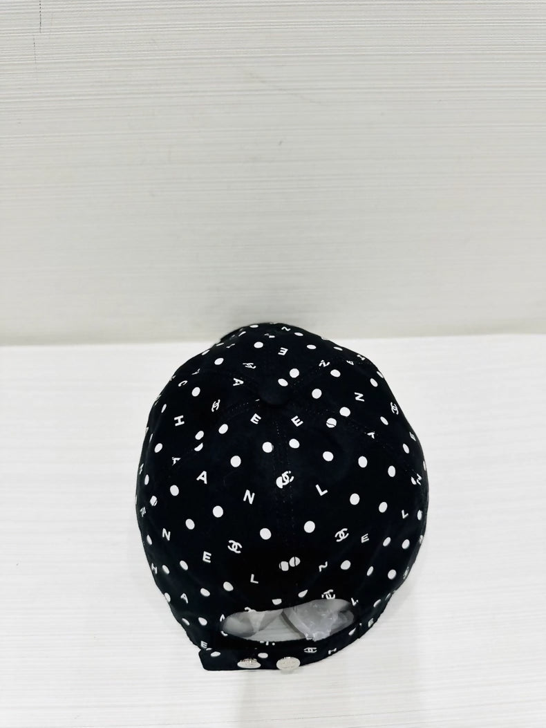 Chanel polka dot cap