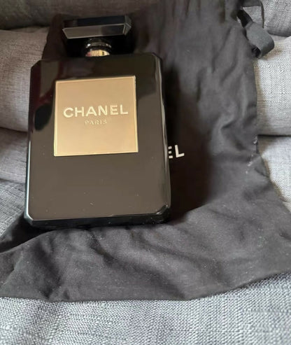 Chanel Runway Perfume Bottle Minaudière / Clutch Bag Black Resin with Gold Hardware