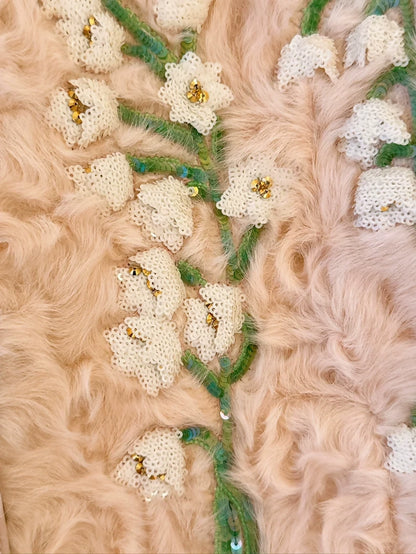 Valentino Pink Lily of the Valley Sequin Embroidered Lambswool Vest