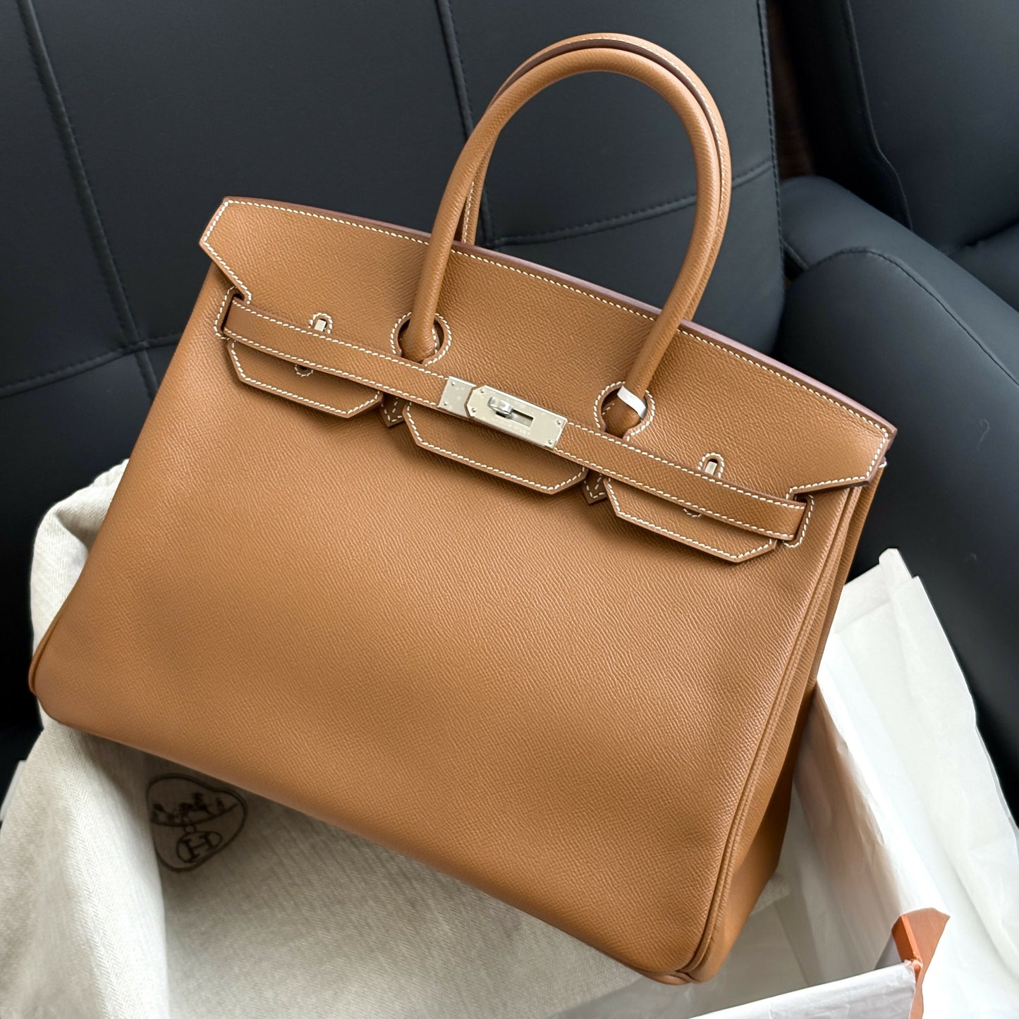 Hermès Birkin 35 Gold Epsom Leather with Palladium Hardware
