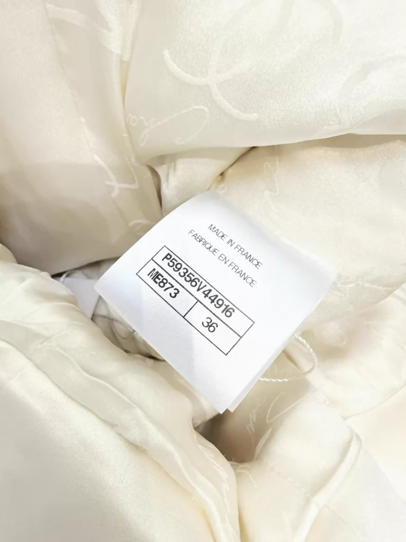 Chanel 18A off-white tweed jacket
