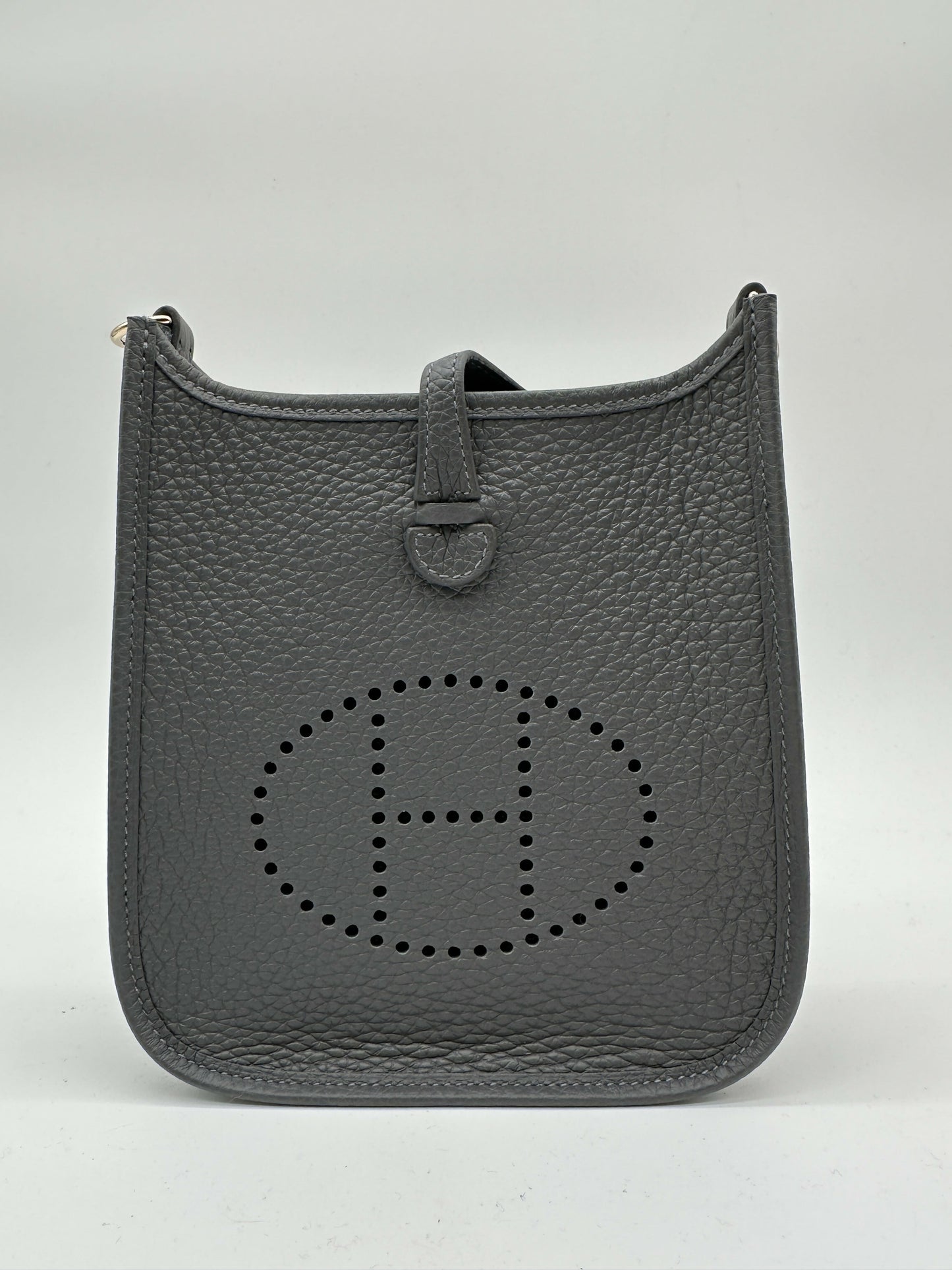 Hermès Mini Evelyne Ardoise GHW W 2025