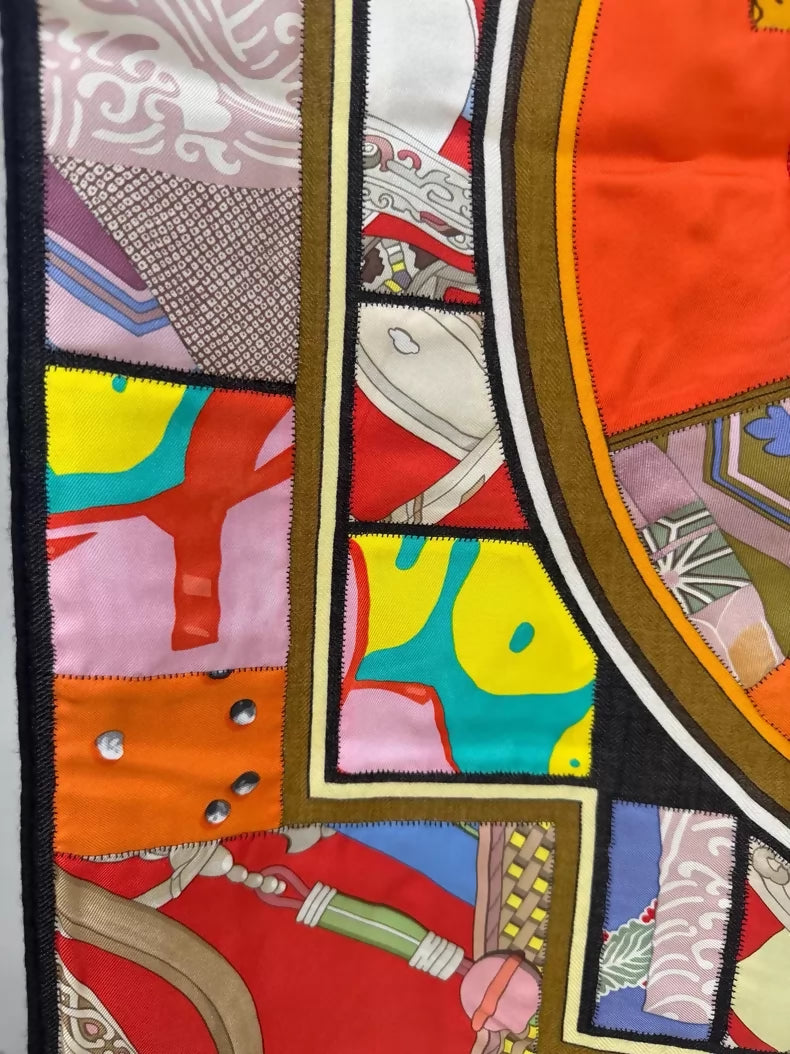 Hermes limited edition silk and cashmere scarf