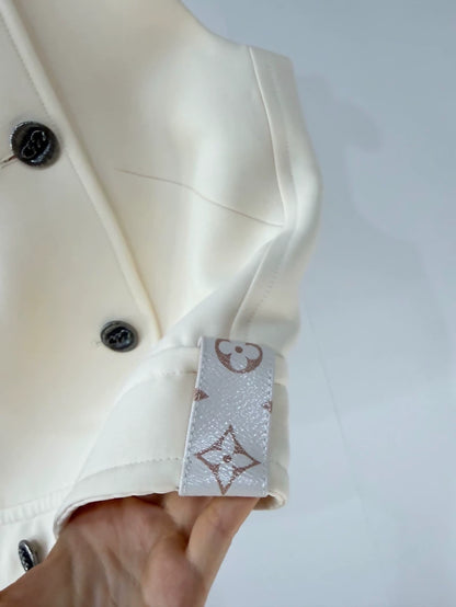 Louis Vuitton beige cotton short vest