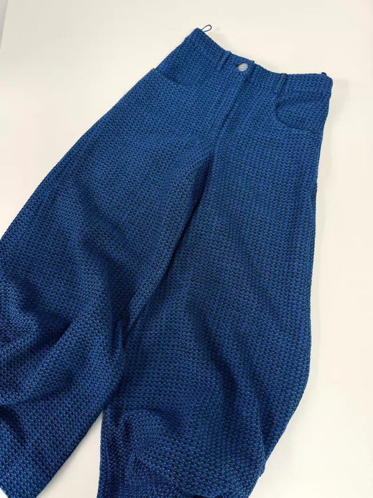 Chanel 22P Blue Tweed Pants