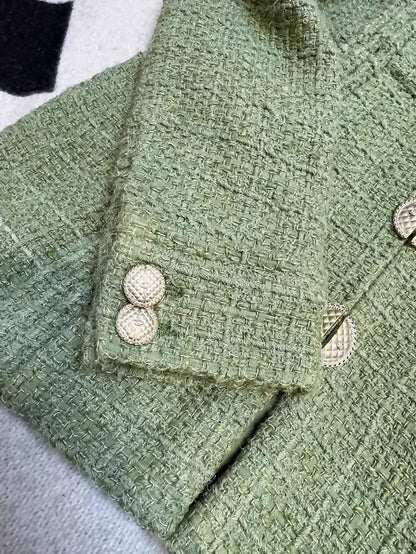 Chanel Cuba Collection runway piece, light green tweed jacket