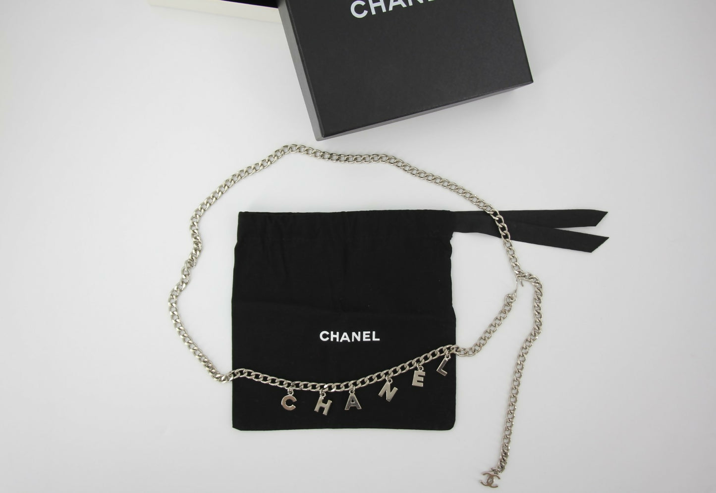 Chanel Vintage 05V Metal Silver Chain Waist Chain L98