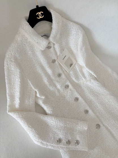 Chanel 24S White tweed Jacket Dress