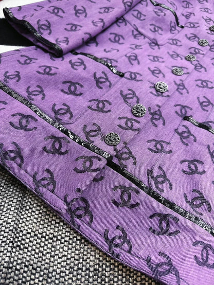Chanel 22S purple denim jacket