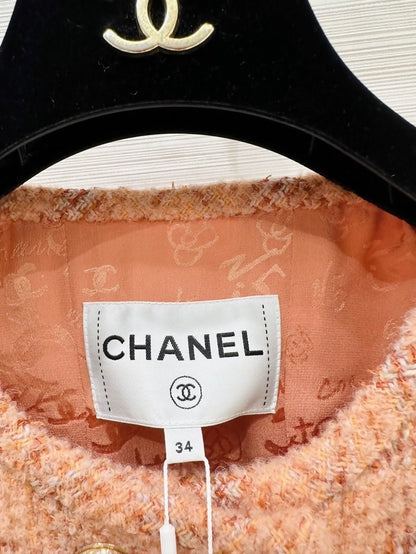 Chanel 24A light orange  jacket,
