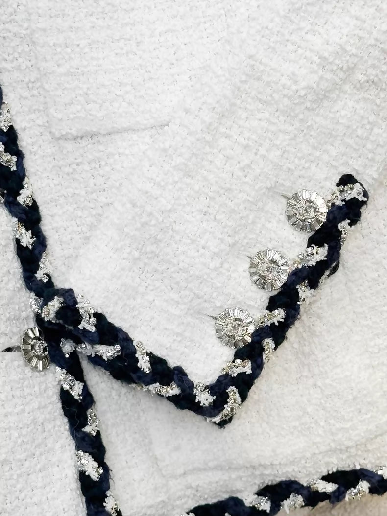 Chanel 23C white tweed jacket