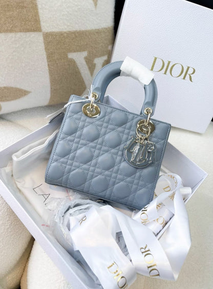 DIOR Dior haze blue five-grid Diana bag - One size Tote Bag - Used fashion item from Wararni