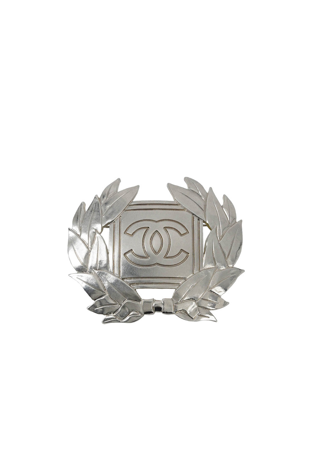 rare Chanel silver medal badge brooch
