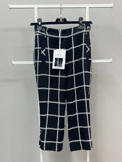 Chanel 20S Black and White tweed Pants