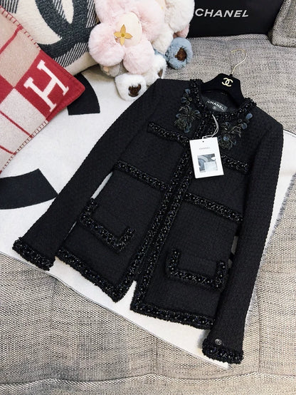 Rare Chanel 17A black tweed jacket