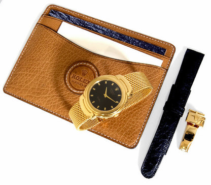 ROLEX Cellini Finest 18K Solid Gold Celebrity Men's Quartz Watch