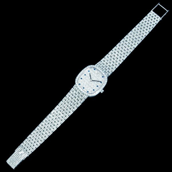 Audemars Piguet C4354 Genuine Diamond Sapphire 18K White Gold Solid Celebrity Lady Manual Wind Watch