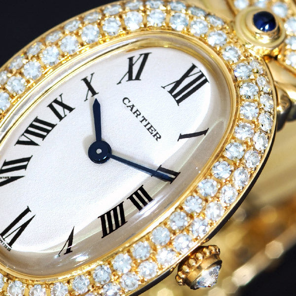 Cartier Baignoire Full Diamond 18K Solid Gold Celebrity Ladies Quartz Wrist watch