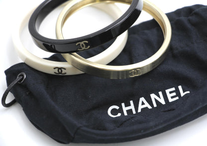 Chanel Vintage 10C Metal Resin Three Special Set Of Hand Chokers