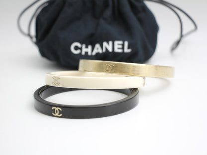 Chanel Vintage 10C Metal Resin Three Special Set Of Hand Chokers