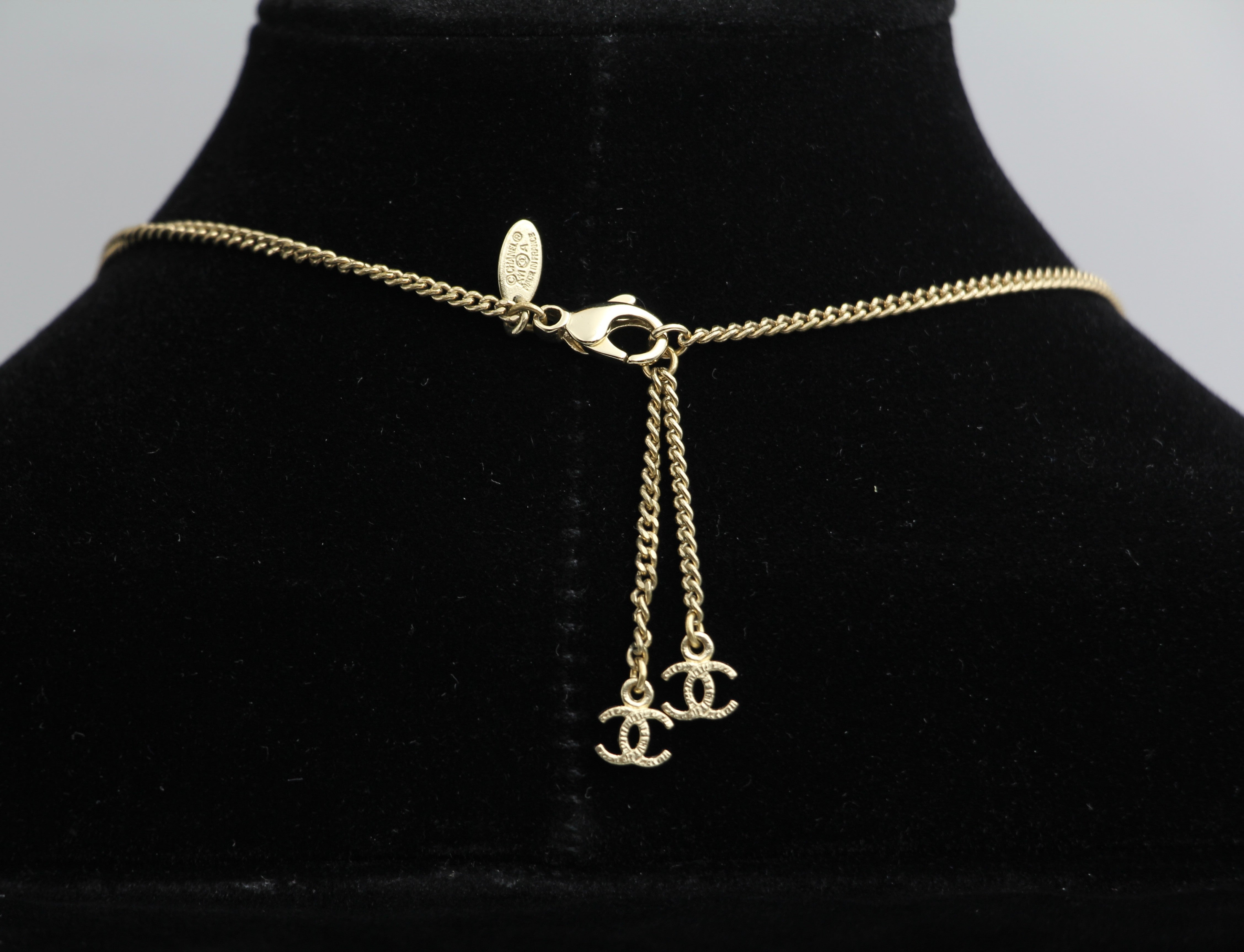 Chanel 11A Glazed Brown Five-Leaf Clover Two-Wear Necklace
