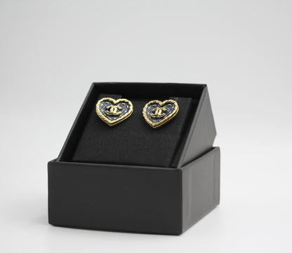 Chanel 24P Denim Love Earrings