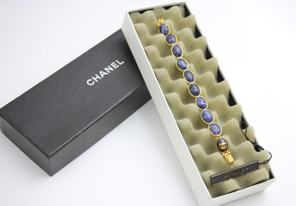 Chanel Vintage 95A Lapis Lazuli Bracelet