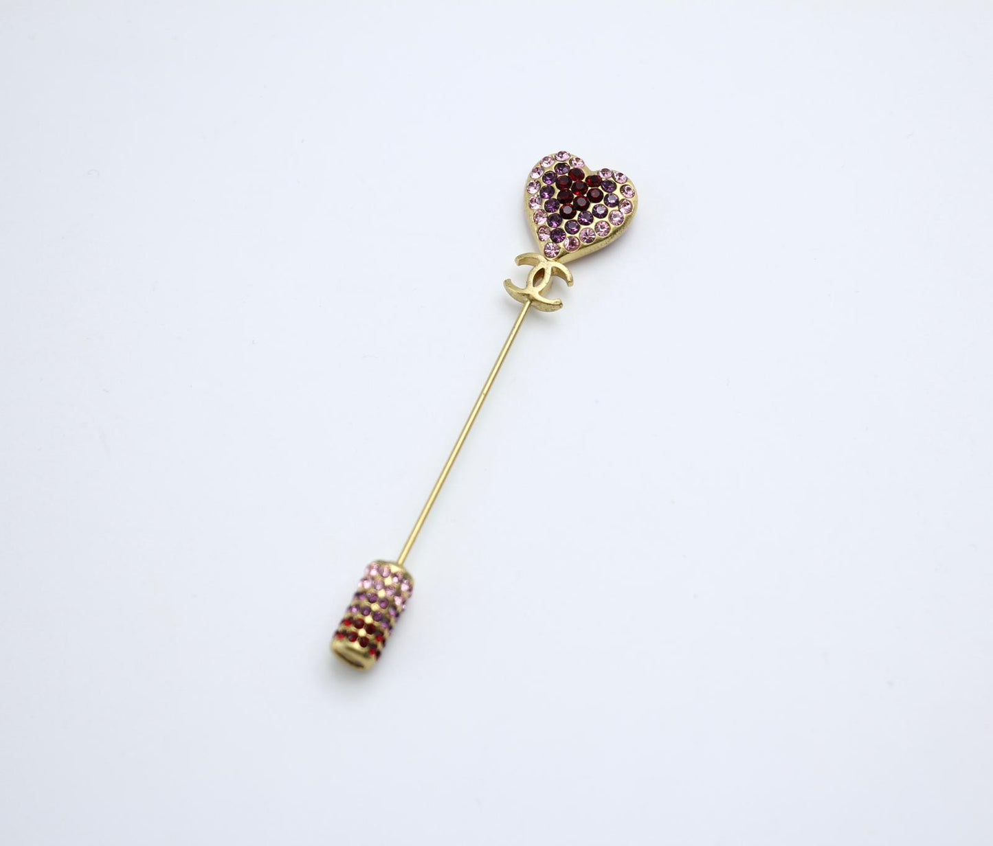 CHANEL Chanel Vintage 02P Rhinestone Love Stick Brooch - Onesize Fashion Jewellery - Used fashion item from Wararni