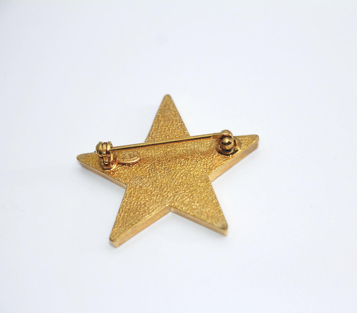 Chanel Vintage 01P Metal Yellow Star Brooch