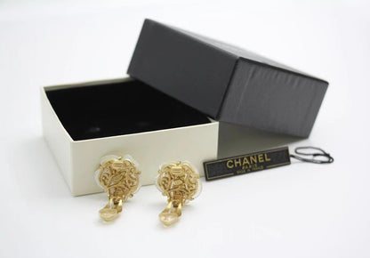 Chanel Vintage 01A Mother-Of-Pearl White Earrings