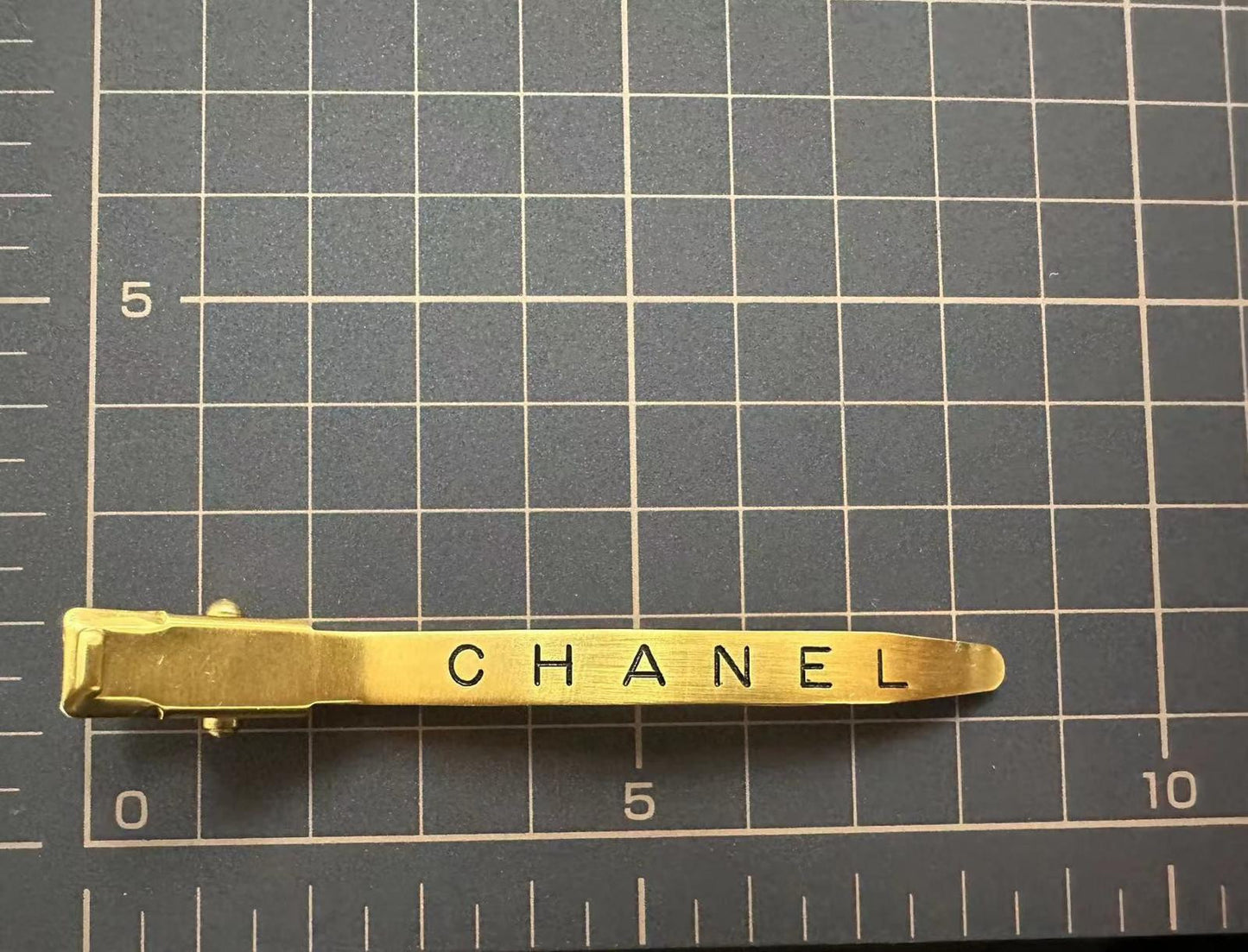 Chanel Vintage 96A Metal Hairpin With English Characters