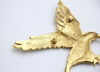 Chanel Vintage 01P Rhinestone Eagle Large Brooch