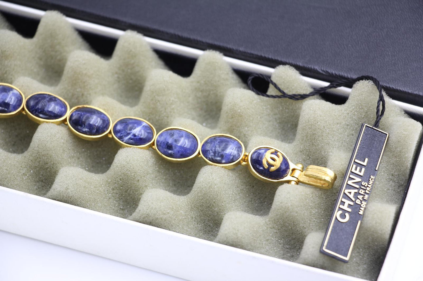 Chanel Vintage 95A Lapis Lazuli Bracelet