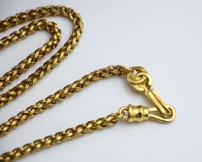 Chanel Vintage 95A Wavy Hollow Ball Pendant Necklace