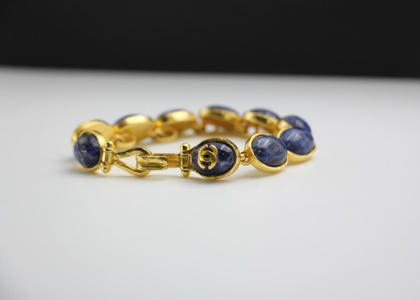 Chanel Vintage 95A Lapis Lazuli Bracelet