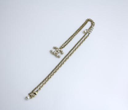 Chanel 19A Imitation Pearl Adjustable Buckle Two-Wear Long And Short Necklace