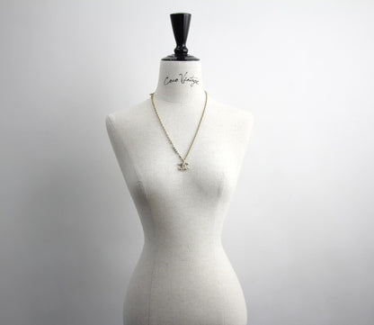 Chanel 19A Imitation Pearl Adjustable Buckle Two-Wear Long And Short Necklace