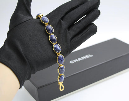 Chanel Vintage 95A Lapis Lazuli Bracelet