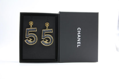 Chanel 24P Metal Denim Size 5 Earrings